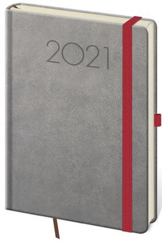 Diář 2021: New Praga šedá, A5 denní, 145x205