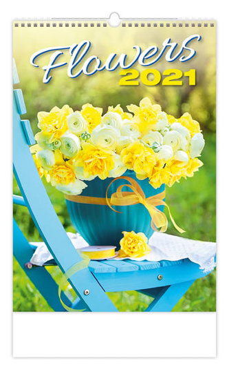 Kalendář 2021 nástěnný: Flowers, 315x450