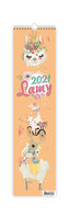 Kalendář 2021 nástěnný: Lamy, 120x480