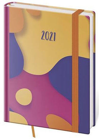 Diář 2021: Vario Bubles, B6 týdenní, 120x165, s gumičkou