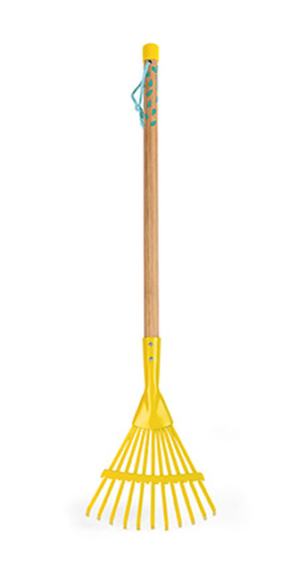 Dětské hrábě kovové s dřevěnou rukojetí Janod