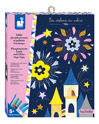 Kreativní sada Kouzelná noc třpytivé písky svítí ve tmě Janod Atelier Maxi