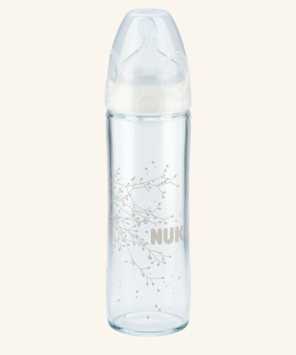 NUK First Choice Plus skleněná lahev 240ml New Classic bílá