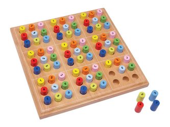 Small Foot Dřevěné sudoku barevné válečky