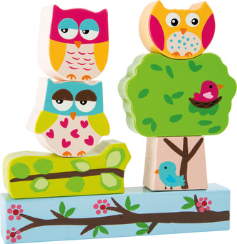 Small Foot Dřevěné puzzle sovičky