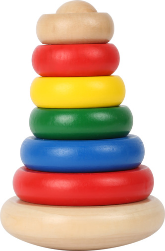 Small Foot Navlékací kroužky na tyč Pyramida