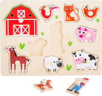 Small Foot  Dřevěné puzzle farma