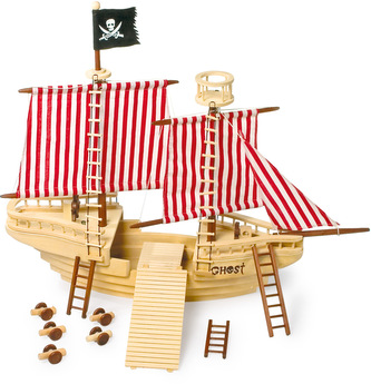 Small Foot Dřevěná pirátská loď