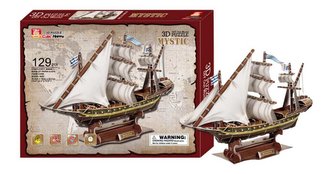 Small Foot Třívrstvé pěnové 3D puzzle historická plachetnice loď Mystic