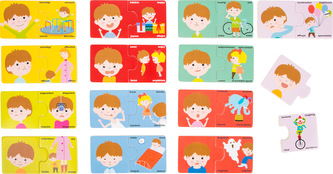 Small Foot Dřevěné puzzle Emoce