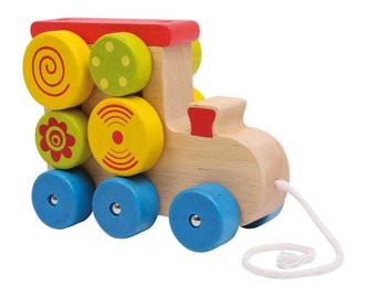 Small Foot Tahací hračka na provázku Lokomotiva