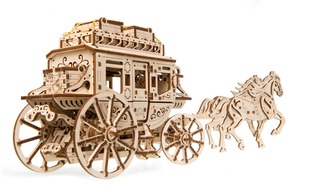 Ugears 3D dřevěné mechanické puzzle Dostavník