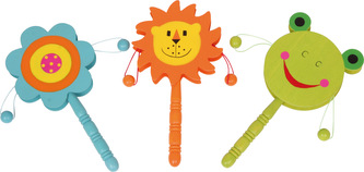 Dětské hudební nástroje Bubínek Monkey drums - Kytička