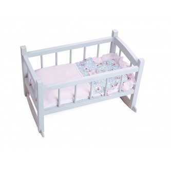 Petitcollin Kolébka šedá pro panenku 40 cm