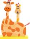 Dětská dřevěná hra skákací žirafí hlavy