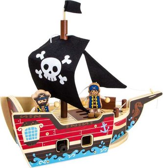 Small Foot Dřevěná stavebnice pirátská loď