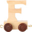 Dřevěný vláček vláčkodráhy abeceda písmeno F