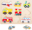 Small Foot  Dřevěné puzzle vozidla