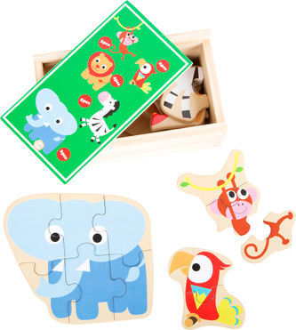 Small Foot Dřevěné puzzle zvířátka ze Zoo
