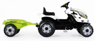 Šlapací traktor Cow Farmer XL s vozíkem