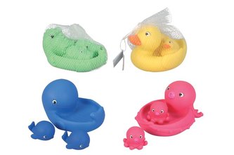 Plastová zvířecí rodinka do vany, 20 cm