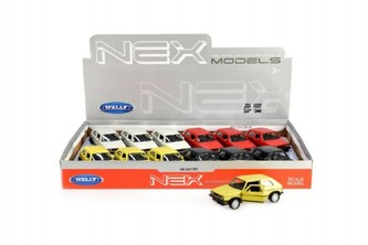 Auto Welly VW Golf I GTI kov 11cm asst 4 barvy na zpětné natažení 12ks v boxu