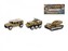 Vojenská vozidla 7cm kov volný chod, 3 druhy, v krabičce 48ks v DBX - 1 kus