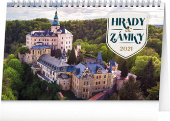 Kalendář 2021 stolní: Hrady a zámky, 23,1 × 14,5 cm