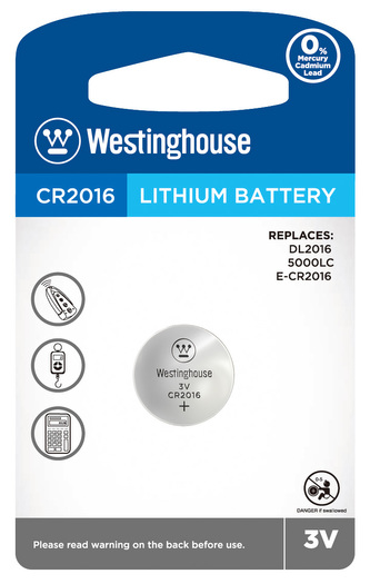 Baterie lithiová knoflíková Westinghouse CR2016 3V lithiová