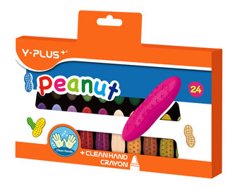 PEANUT voskovky dětské, 24 barev