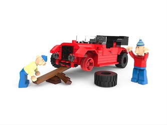 Sluban A je to! M38-B70125 Pat&Mat v autě