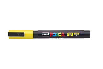 Akrylový popisovač "Posca PC-3M", žlutá, 0,9-1,3 mm, UNI