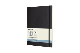 Moleskine Měsíční diář 2021 měkký černý XL Moleskine Měsíční diář 2021 měkký černý XL