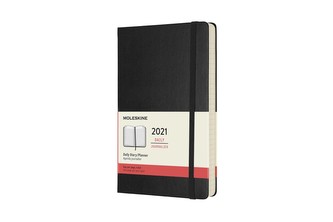 Moleskine Diář 2021 denní tvrdý černý L