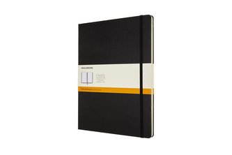 Moleskine Zápisník tvrdý linkovaný černý XXL