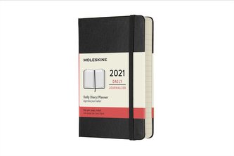 Moleskine Diář 2021 denní tvrdý černý S