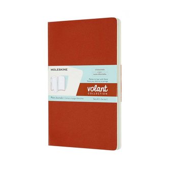 Moleskine Volant zápisníky čisté oranžový modrý L