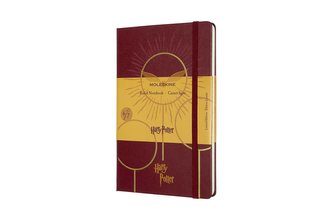 Moleskine Harry Potter zápisník linkovaný tm. červený L
