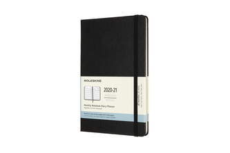 Moleskine Měsíční diář 2020-2021 tvrdý černý L
