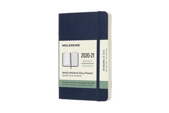 Moleskine Plánovací zápisník 2020-2021 měkký modrý S