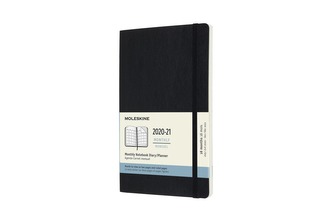 Moleskine Měsíční diář 2020-2021 měkký černý L