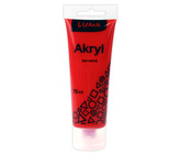 Barvy akrylové 75ml, červená tmavě, LUMA