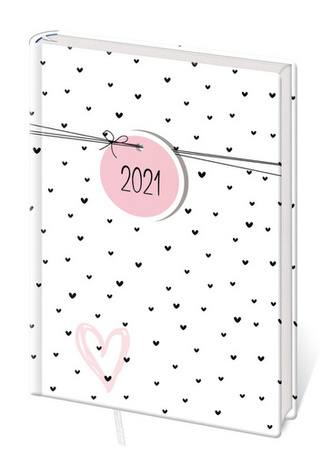 Diář 2021 A5 LYRA týdenní L357 Hearts