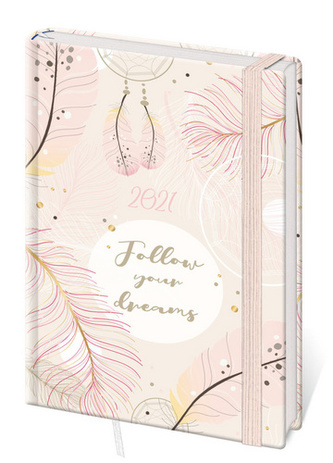 Diář 2021 A6 LYRA týdenní s gumičkou L377 Dream