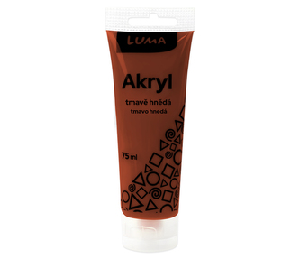 Barvy akrylové 75ml, hnědá tmavě, LUMA Barvy akrylové 75ml, hnědá tmavě, LUMA
