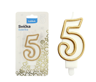 Svíčka č.  5 ZLATÁ LUMA