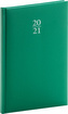 Týdenní diář Capys 2021, zelený, 15 × 21 cm