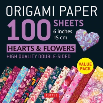 Origami Paper 100 sheets Hearts & Flowers 6 (15 cm)