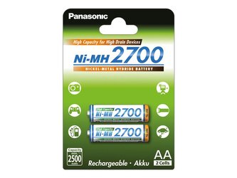 Baterie AA (R6) nabíjecí 1,2V/2700mAh PANASONIC NiMH 2ks