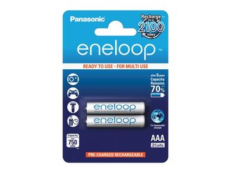 Baterie AAA (R03) nabíjecí 1,2V/750mAh Eneloop PANASONIC 2ks